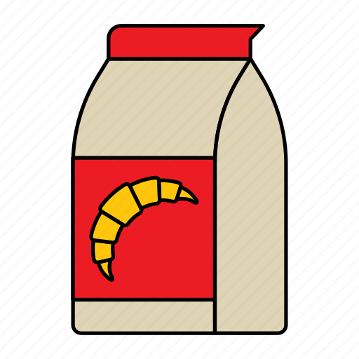 Croissant, bread, packet, merchandise, bakery packing, wheat icon - Download on Iconfinder