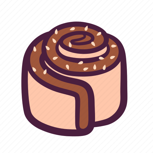 Food, cinnamon, bakery, bun, cinnamon roll icon - Download on Iconfinder