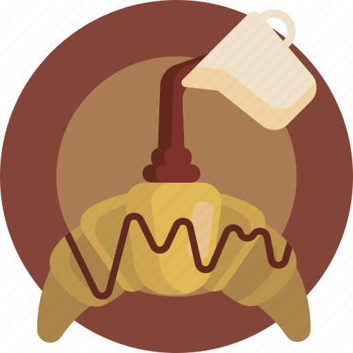 Bakery, chocolate, croissant, meal, pastry, sweet, topping icon - Download on Iconfinder