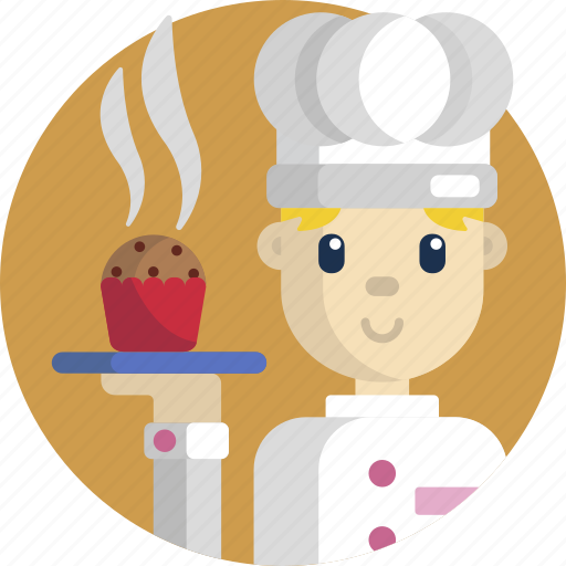 Baker, bakery, chef, chef hat, fresh, muffin, sweet icon - Download on Iconfinder