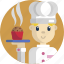 baker, bakery, chef, chef hat, fresh, muffin, sweet 
