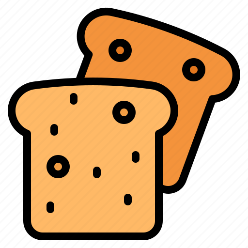 Toast, bread, breakfast, bakery, cafe, baked, sweet icon - Download on Iconfinder