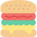 burger, hamburger, fast, food, junk, sandwich