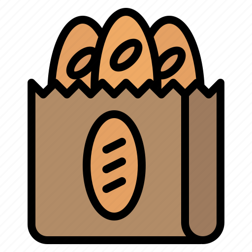 Bread, food, bag, bakery, grocery icon - Download on Iconfinder