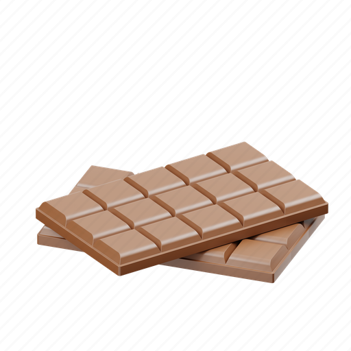 Chocolate, chocolate bar, food, sweet, dessert, candy, christmas 3D illustration - Download on Iconfinder
