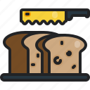 bread, knife, food, bakery, toast, tool, breakfast