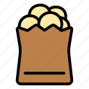 bakery, bread, cake, food, bun, bag, loaf