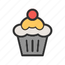 - cupcake, dessert, sweet, muffin, cake, food, bakery, bakery-food