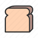 - slice of bread, bakery, food, breakfast, loaf, breads, bread, cutting-board