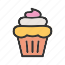 - cream cupcake, muffin, dessert, cupcake, delicious, food, sweet, bakery