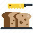 bread, knife, bakery, breakfast, kitchen, cut