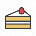 bakery, birthday, cake, cream, dessert, shortcake, strawberry