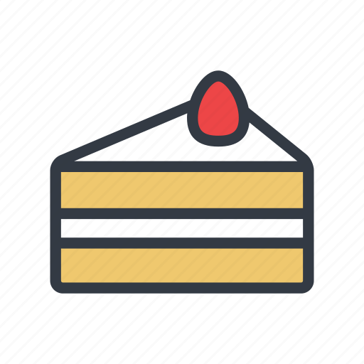Bakery, birthday, cake, cream, dessert, shortcake, strawberry icon - Download on Iconfinder