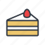 bakery, birthday, cake, cream, dessert, shortcake, strawberry 