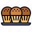 bakery, bread, cake, muffin 