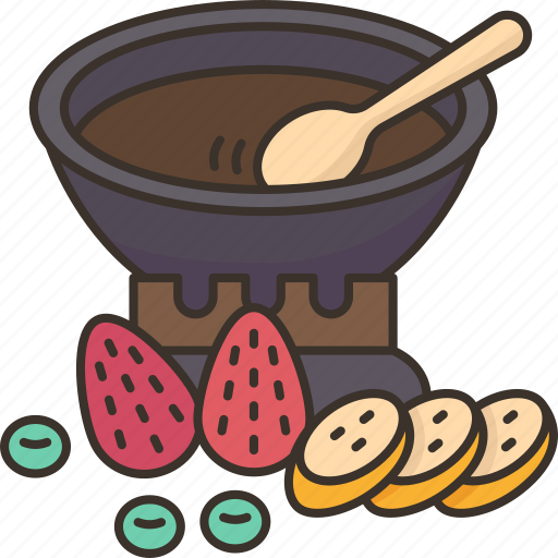 Fondue, cheese, dipping, bread, pot icon - Download on Iconfinder