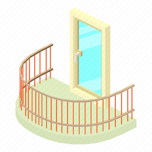 Architecture, balcony, house, isometric, object, semicircular, window icon - Download on Iconfinder