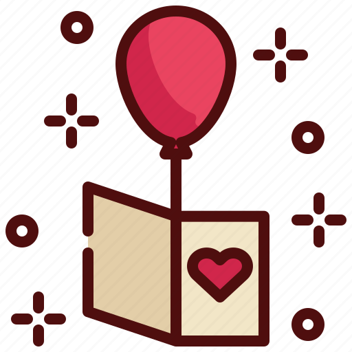 Card, love, heart, fly, balloon icon - Download on Iconfinder
