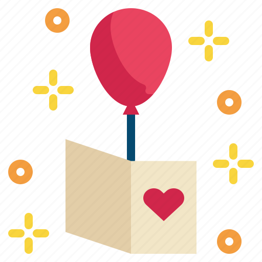 Card, love, heart, fly, balloon icon - Download on Iconfinder