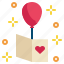card, love, heart, fly, balloon 