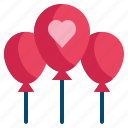 heart, love, balloon, flying
