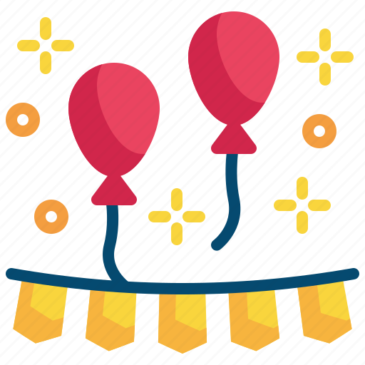 Party, flag, happy, balloon, fly icon - Download on Iconfinder