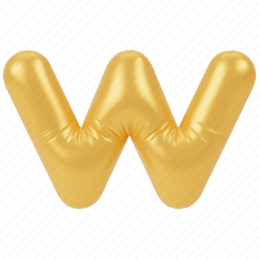 W, alphabet, letter, font, balloon, abc, text icon - Download on Iconfinder