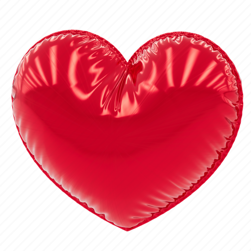 Heart, balloon, valentine, party, decoration, celebration, romantic 3D illustration - Download on Iconfinder