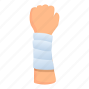 hand, bandage