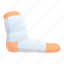 foot, medical, bandage 