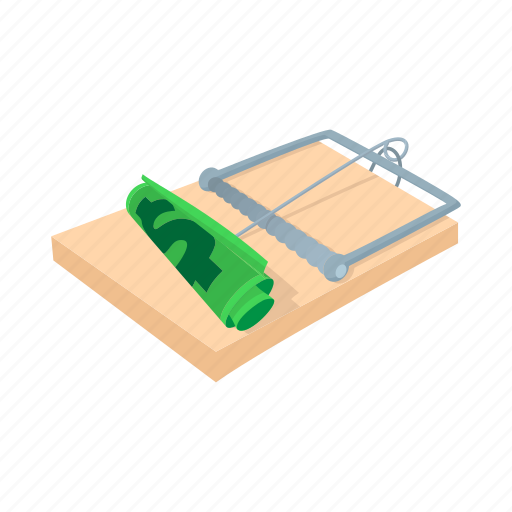 Business, cartoon, currency, dollar, finance, mousetrap, risk icon - Download on Iconfinder