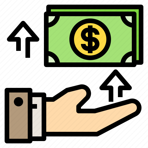 Cash, dollar, growth, hand, money icon - Download on Iconfinder