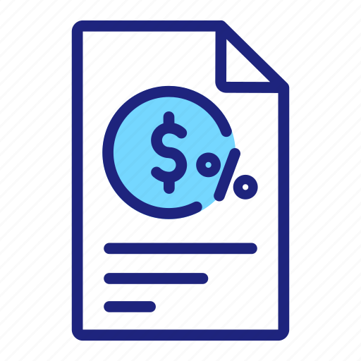 Tax, document, percentage icon - Download on Iconfinder
