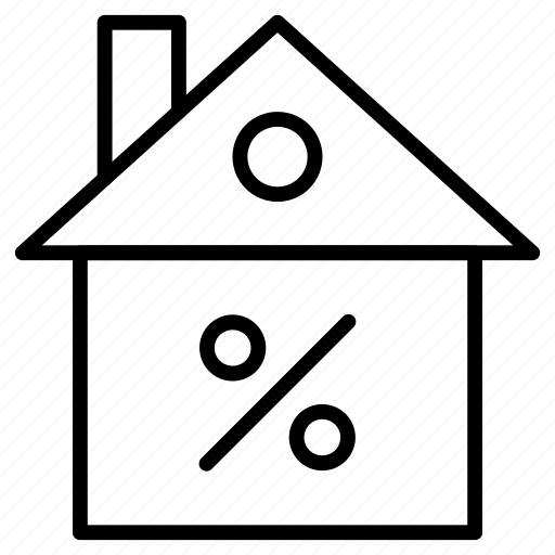 House, home, building, property, percentage icon - Download on Iconfinder