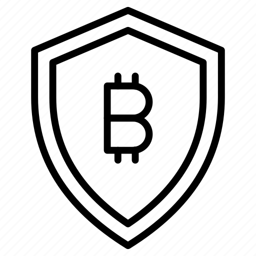 Shield, security, protection, bitcoin icon - Download on Iconfinder