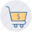 basket, cart, dollar, finance, shopping, shopping cart 
