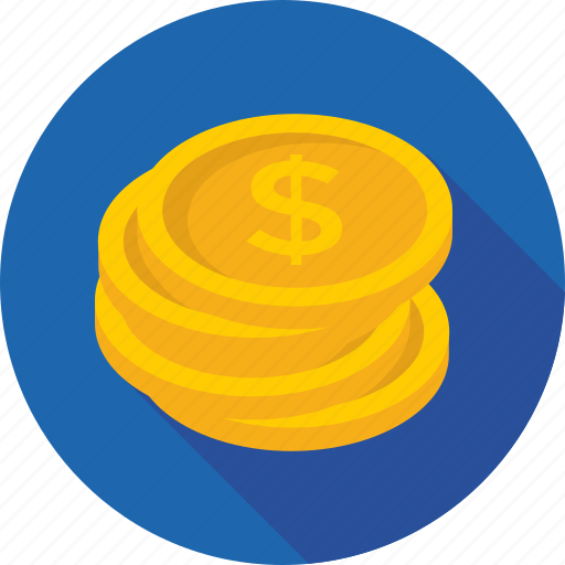 Cash, coins, currency coins, dollar coins, saving icon - Download on Iconfinder