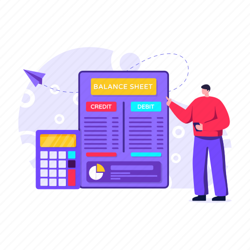 Accounting, balance sheet, financial statement, financial calculation, financial document illustration - Download on Iconfinder