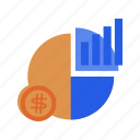 diagram, coin, money, business and finance, bar chart, dollar, statistics