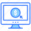 pay per click, ppc, cursor, dollar, coin, advertising, internet 