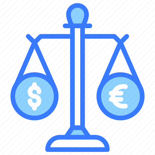 Currency, balance, money, comparison, euro, dollar, scale icon - Download on Iconfinder