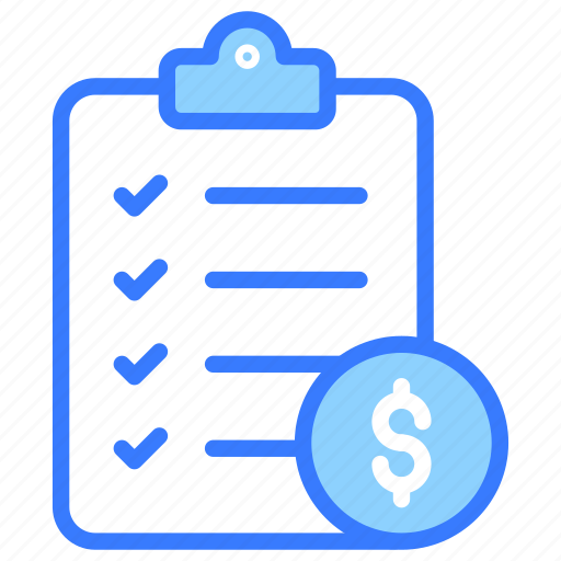 Checklist, financial, business, budget, clipboard, dollar, document icon - Download on Iconfinder