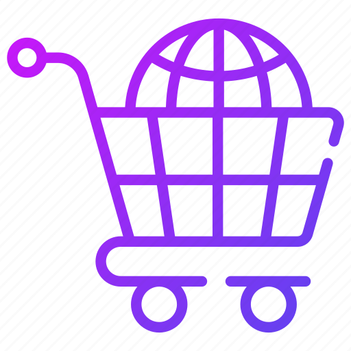 Global, shopping, international, worldwide, purchasing, trolley, globe icon - Download on Iconfinder