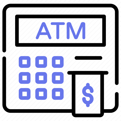 Atm, machine, disperser, transaction, gateway, cash, withdrawal icon - Download on Iconfinder