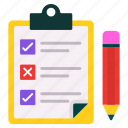 checklist, business, paper, document, list
