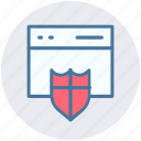 browser, computer security, login page, protection, security, shield, web login 
