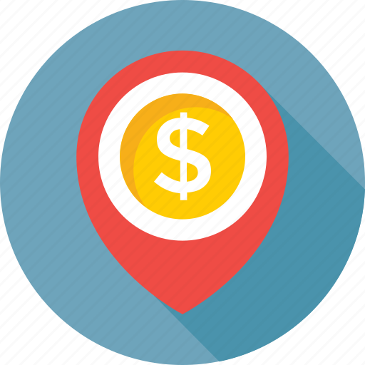 Bank location, banks nearby, gps, navigation, placeholder icon - Download on Iconfinder
