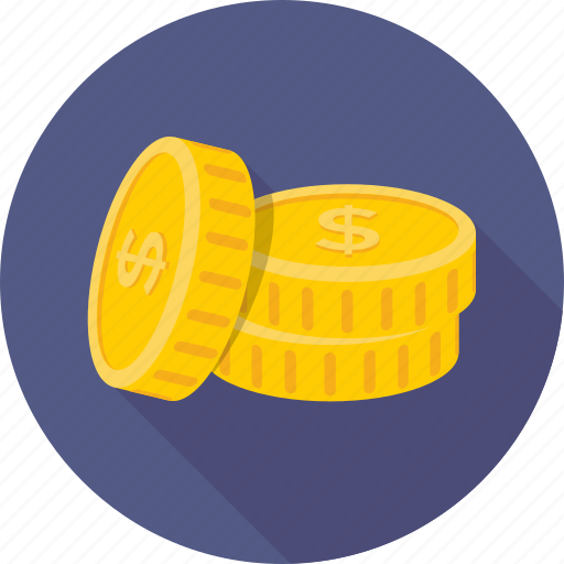 Cash, coins, currency coins, dollar coins, saving icon - Download on Iconfinder