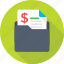 business folder, document, dollar, finance paper, folder 