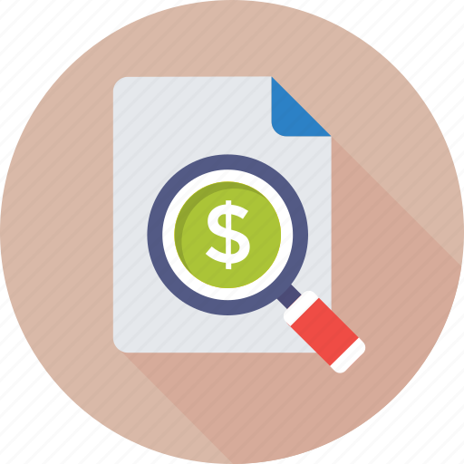 Dollar, finance, magnifier, report, search money icon - Download on Iconfinder